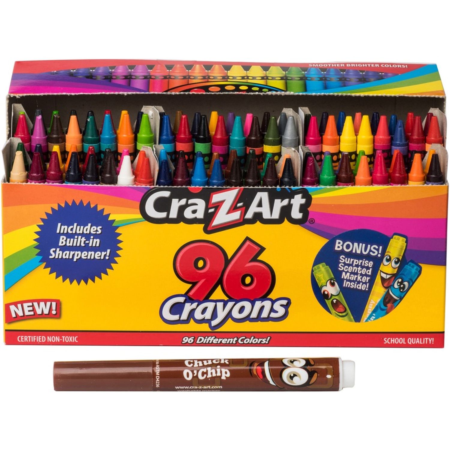 Cra-Z-Art Smoother Brighter Colors Non-toxic Crayons (24 Pack) 