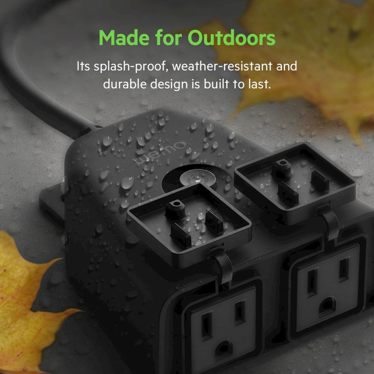 Belkin Wemo WiFi Smart Outdoor Plug Weather-resistant wireless