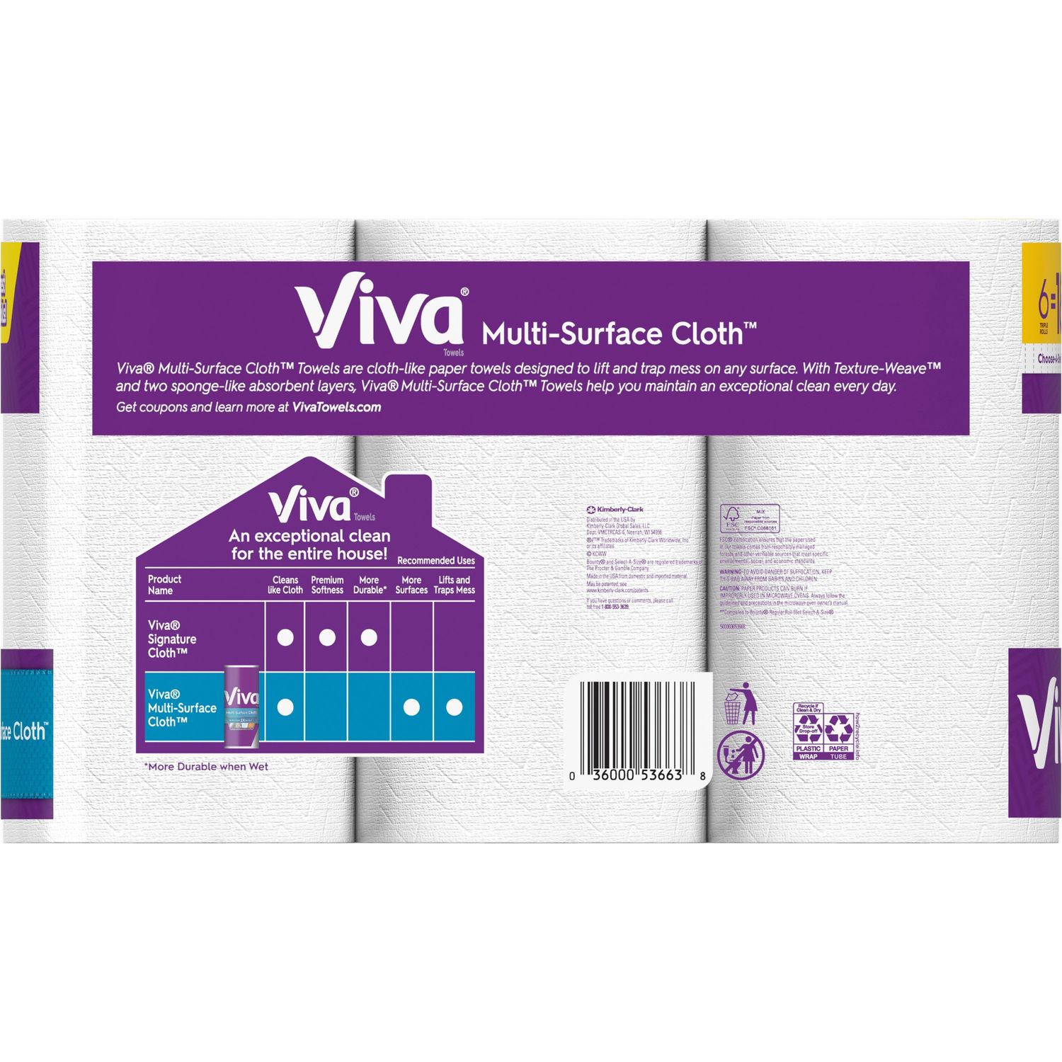 VIVA ChooseASheet Paper Towels by KimberlyClark Corporation KCC53663