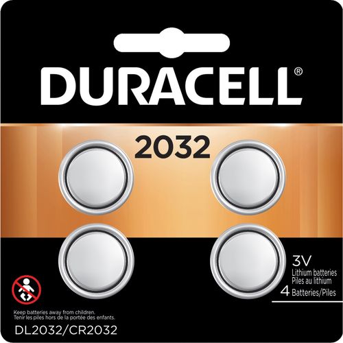 Duracell 2032 3V Lithium Battery 4-Pack - For Security DURDL2032B4, DUR  DL2032B4 - Office Supply Hut