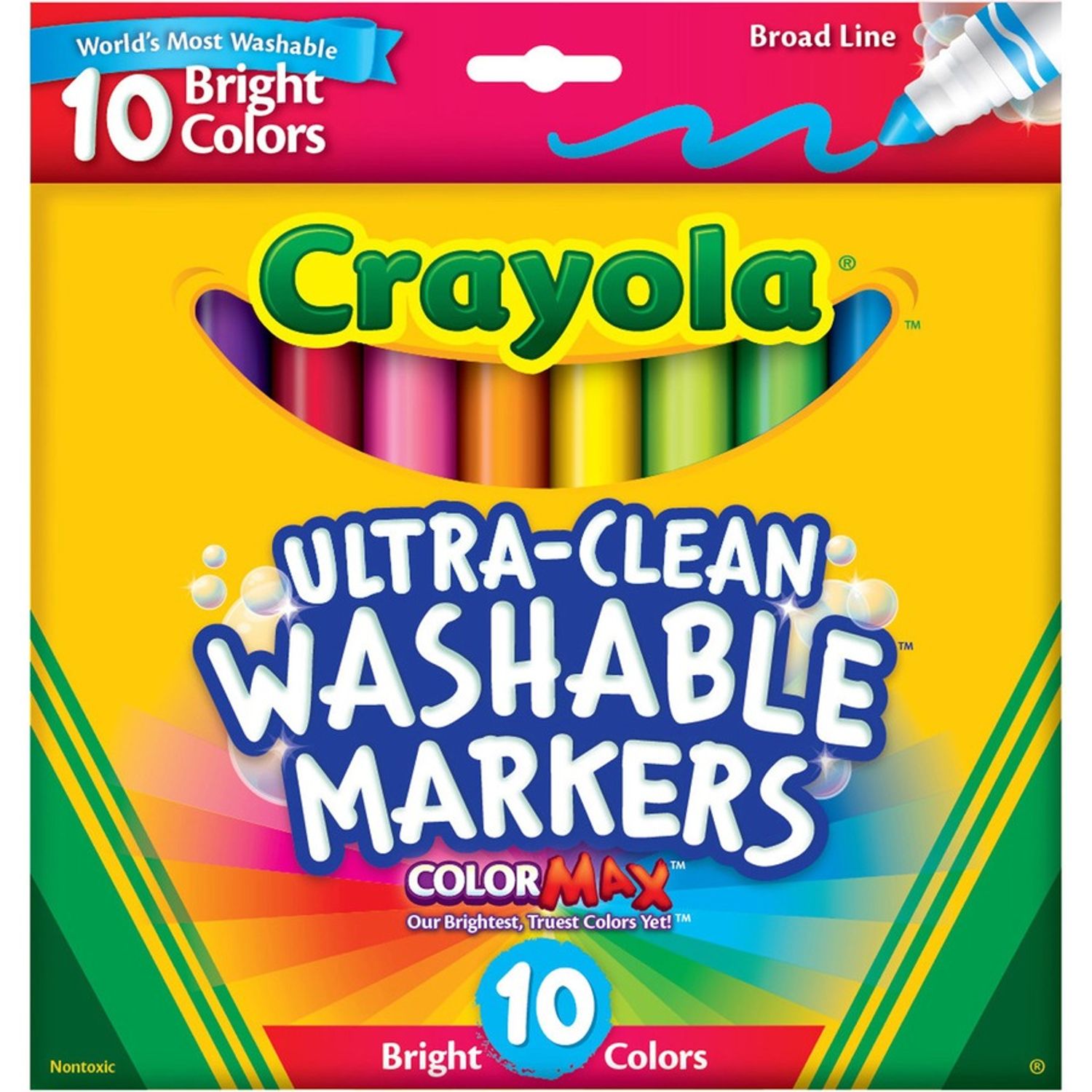 Bulk Ultra-Clean Washable Markers, Conical Tip, 12 Count - Choose
