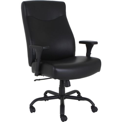 Office Star Executive High Back Office Chair in Black Bonded Leather