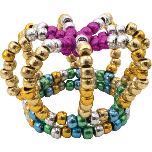 Pony Beads - Assorted Metallic (6mmx9mm) 500 pieces