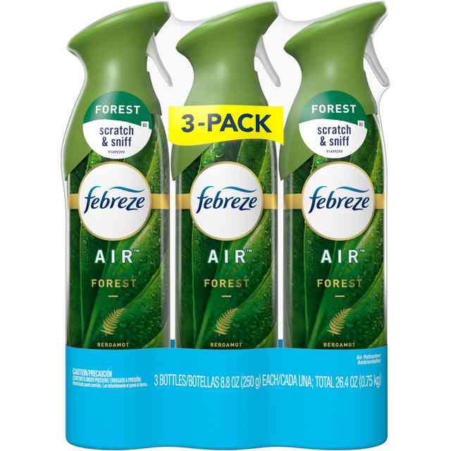 Febreze Air Freshener Spray - Spray - 8.8 fl oz (0.3 quart) - Forest - 3 / Pack - Odor Neutralizer, VOC-free Febreze Air Freshener Spray - Spray - 8.8 fl oz (0.3 quart) - Forest - 3 / Pack - Odor Neutralizer, VOC-free