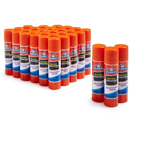 Elmer's School Glue Sticks, Disappearing Purple - 4 pack, 0.24 oz each