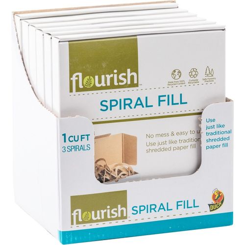 Duck Brand Flourish Spiral Cushion Fill - Mess-Free, Easy to Use - Brown