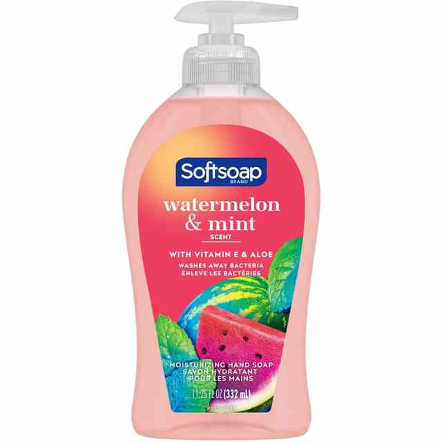 Softsoap Watermelon Hand Soap - Watermelon & Mint ScentFor - 11.3 fl oz (332.7 mL) - Pump Bottle Dispenser - Bacteria Remover, Dirt Remover - Hand, Skin - Moisturizing - Pink - Refillable, Recyclable, Paraben-free, Phthalate-free, Biodegradable - 1 E Softsoap Watermelon Hand Soap - Watermelon & Mint ScentFor - 11.3 fl oz (332.7 mL) - Pump Bottle Dispenser - Bacteria Remover, Dirt Remover - Hand, Skin - Moisturizing - Pink - Refillable, Recyclable, Paraben-free, Phthalate-free, Biodegradable - 1 E