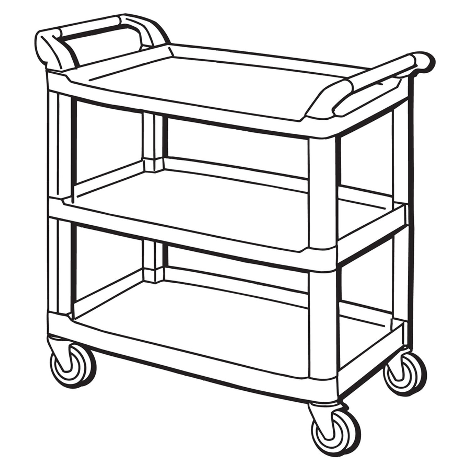 Rubbermaid 37.8'' H x 20'' W Utility Cart with Wheels