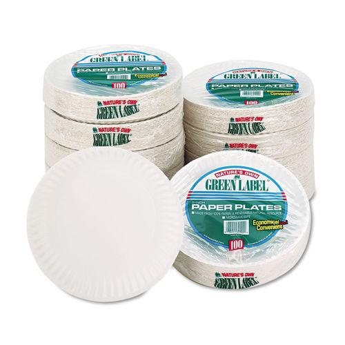 Green Label 6 in. Uncoated Paper Plates in White (1000 Per Case)  AJMPP6GREWH - The Home Depot