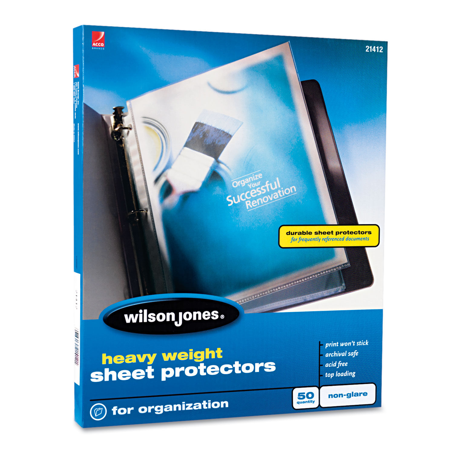 Heavyweight TopLoading Sheet Protectors by Wilson Jones® WLJ21412