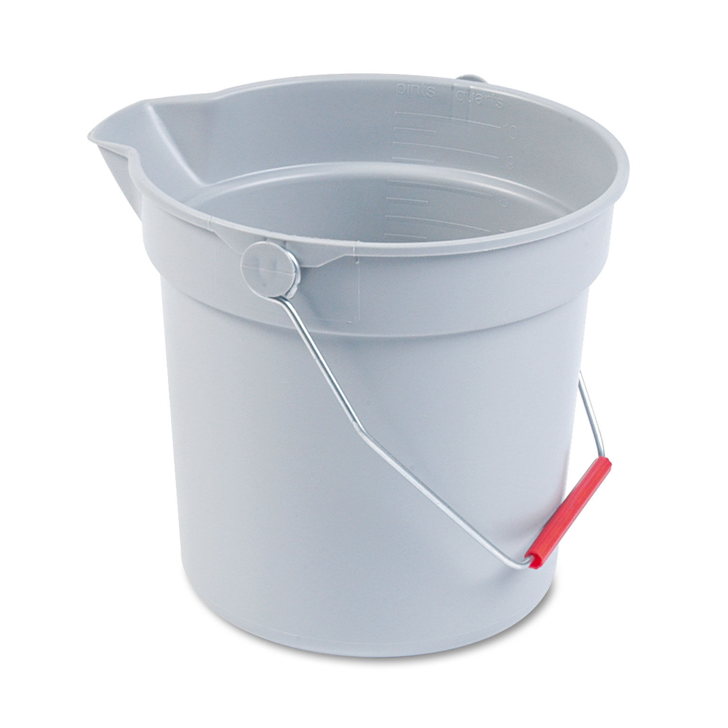 Rubbermaid Commercial FG296300GRAY Mop Bucket 10.5 x 10.25, 10 Quart  Capacity, Gray, Plastic, Round -1EA