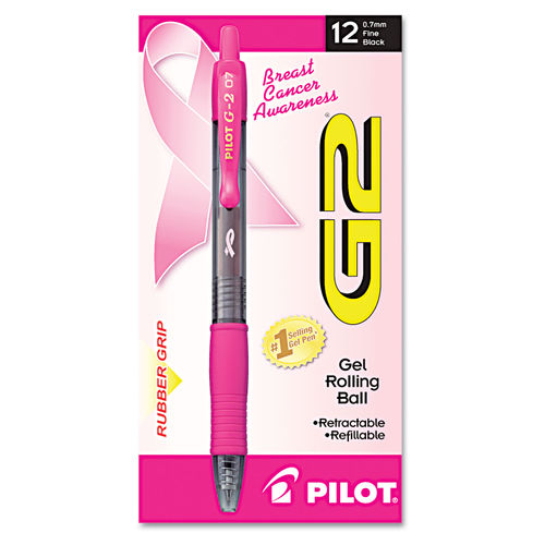 Refill for Pilot G2 Gel Ink Pens, Bold Conical Tip, Black Ink, 2