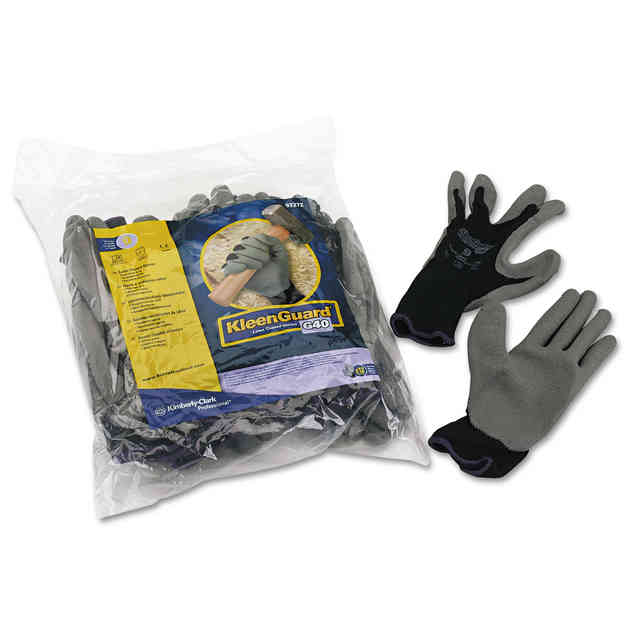 G40 Latex Coated Poly-Cotton Gloves, 250 mm Length, Large/Size 9, Gray, 12 Pairs G40 Latex Coated Poly-Cotton Gloves, 250 mm Length, Large/Size 9, Gray, 12 Pairs