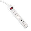 IVR73306 - Power Strip, 6 Outlets, 6 ft Cord, Ivory