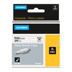 Rhino Heat Shrink Tubes Industrial Label Tape Cassette, 3/8" x 5 ft, White