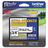 BRTTZES241 - TZe Extra-Strength Adhesive Laminated Labeling Tape, 0.7" x 26.2 ft, Black on White