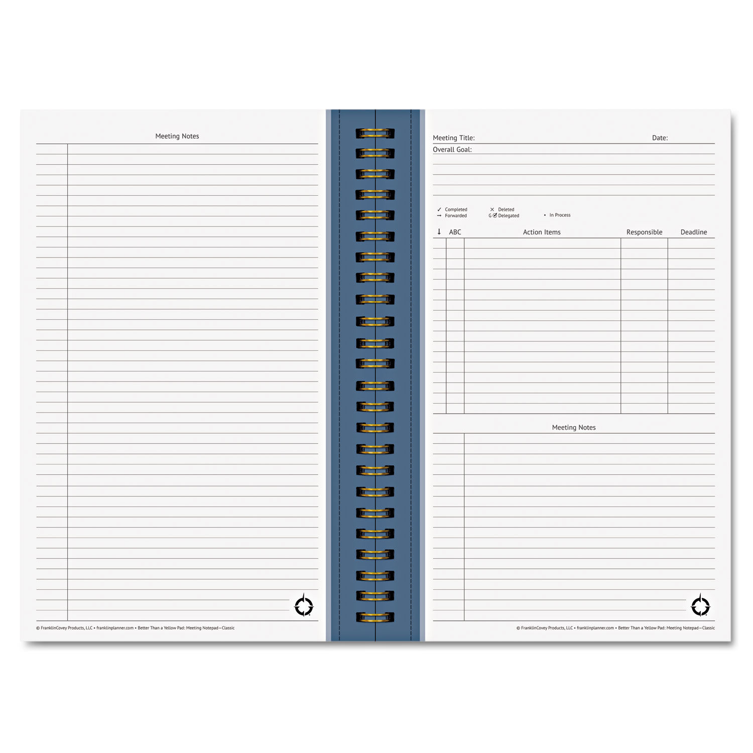 Meeting Notes Planner Inserts