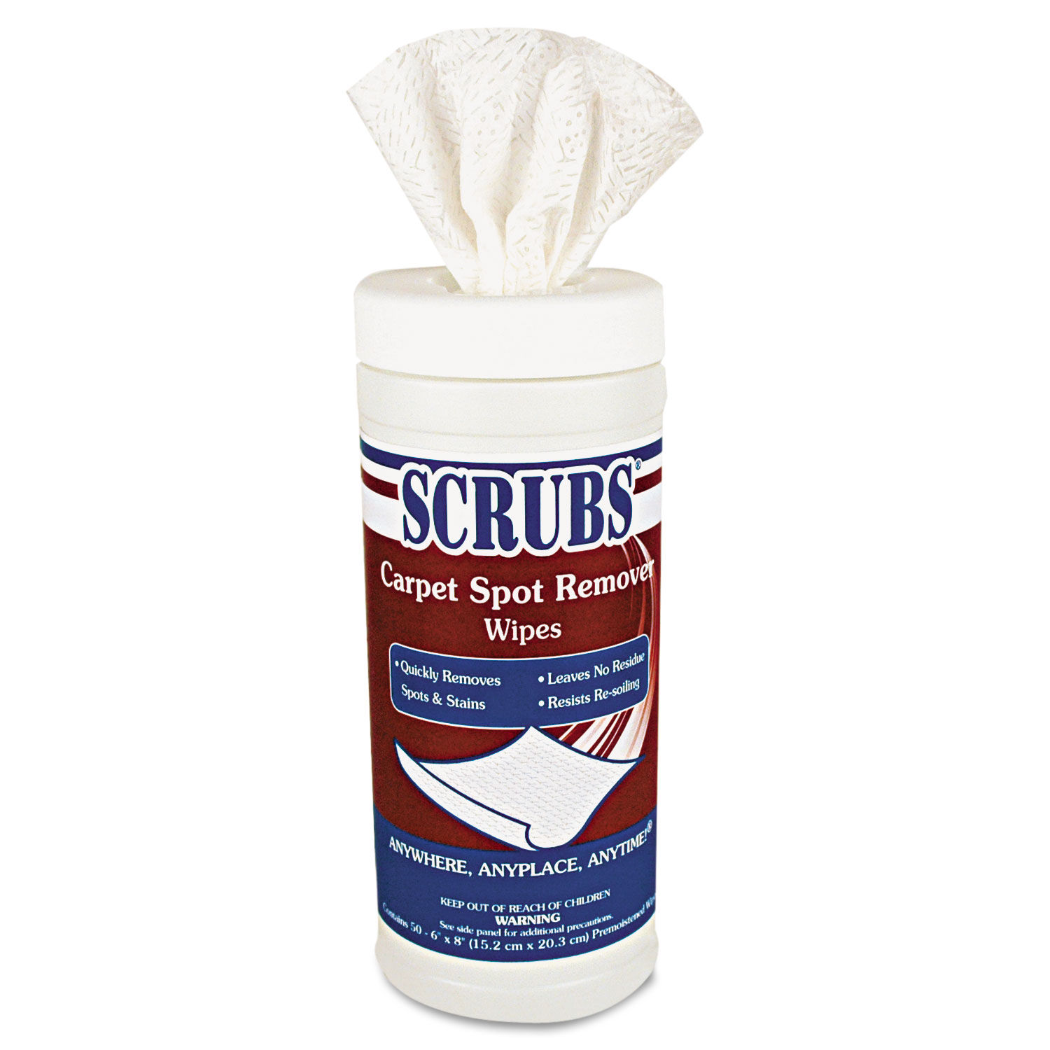 SCRUBS Stainless Steel Cleaner Wipes: Canister, 30 ct Container Size, Ready  to Use, Citrus, 6 PK