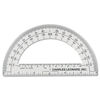 LEO77106 - Open Center Protractor, Plastic, 6" Ruler Edge, Clear, Dozen