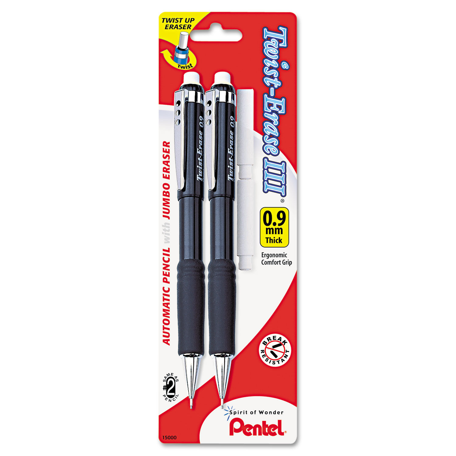 Twist-Erase III Mechanical Pencil by Pentel® PENQE519BP2K6 