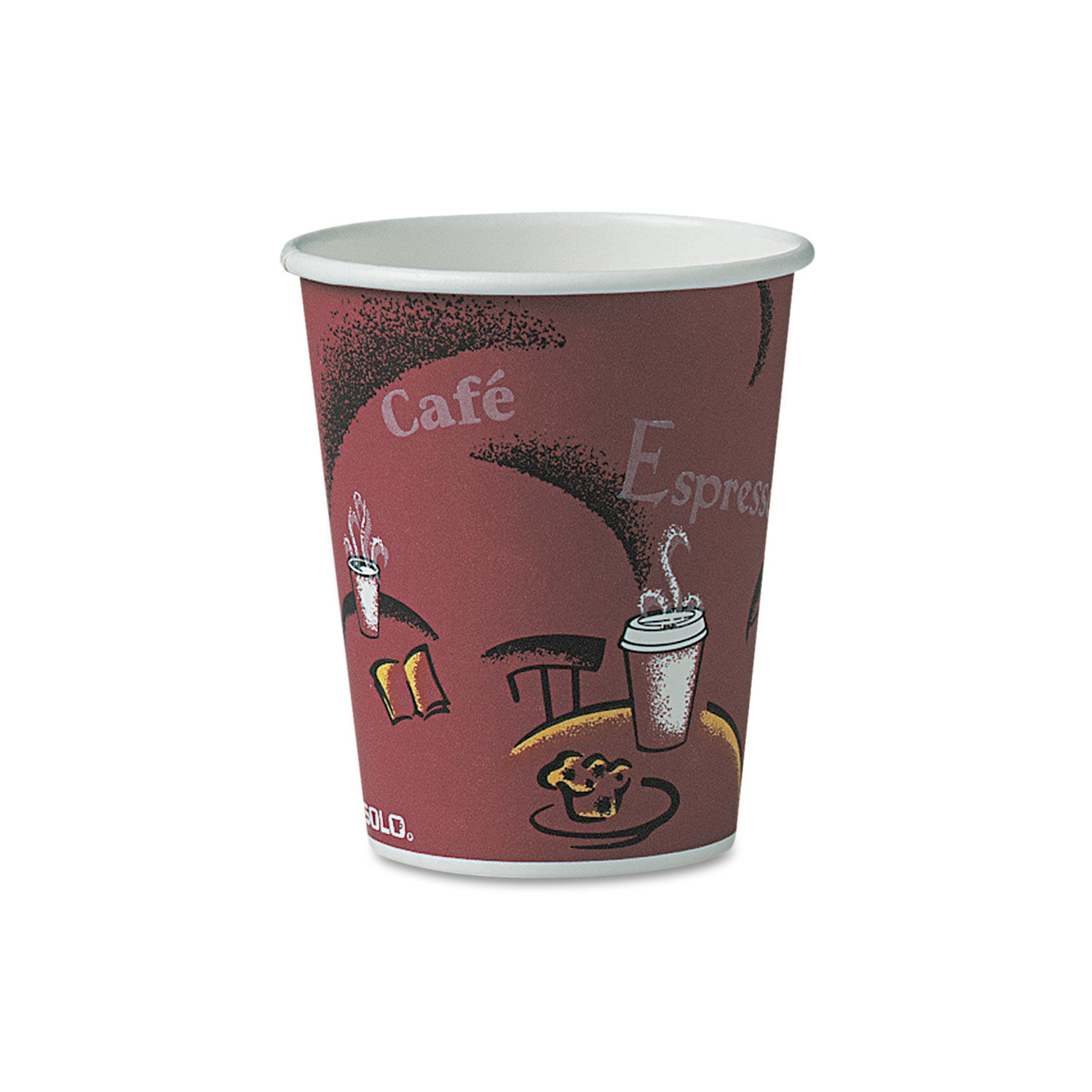 Solo Paper Hot Cups 12 Oz Maroon Carton Of 300 Cups - Office Depot