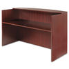 ALEVA327236MY - Alera Valencia Series Reception Desk with Transaction Counter, 71" x 35.5" x 29.5" to 42.5", Mahogany