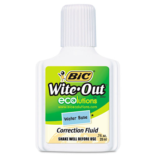 Bic Wite-Out Quick Dry Correction Fluid - white color writeout