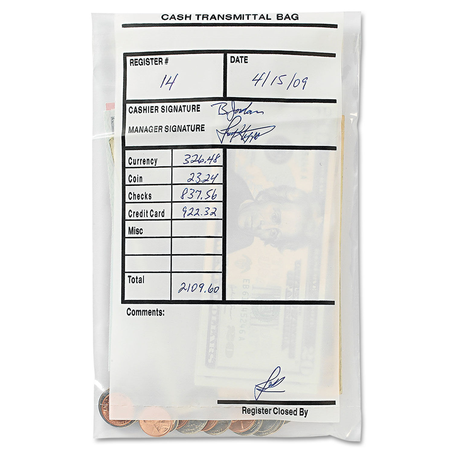 Cash Transmittal Bags by MMF Industries™ MMF236006920