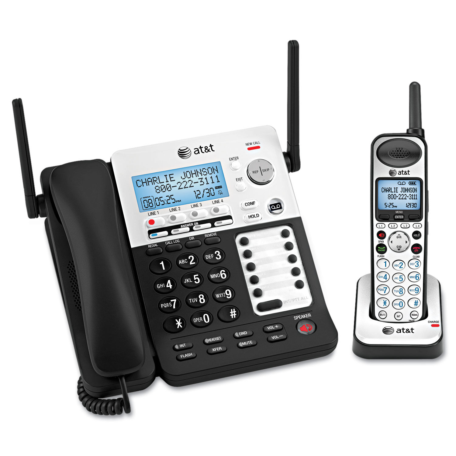 Expandable Corded/cordless Phone System With 1 Handset/base