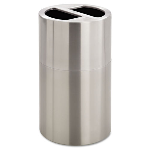 Safco Open Top Round Waste Receptacle Steel 30 Gal Black