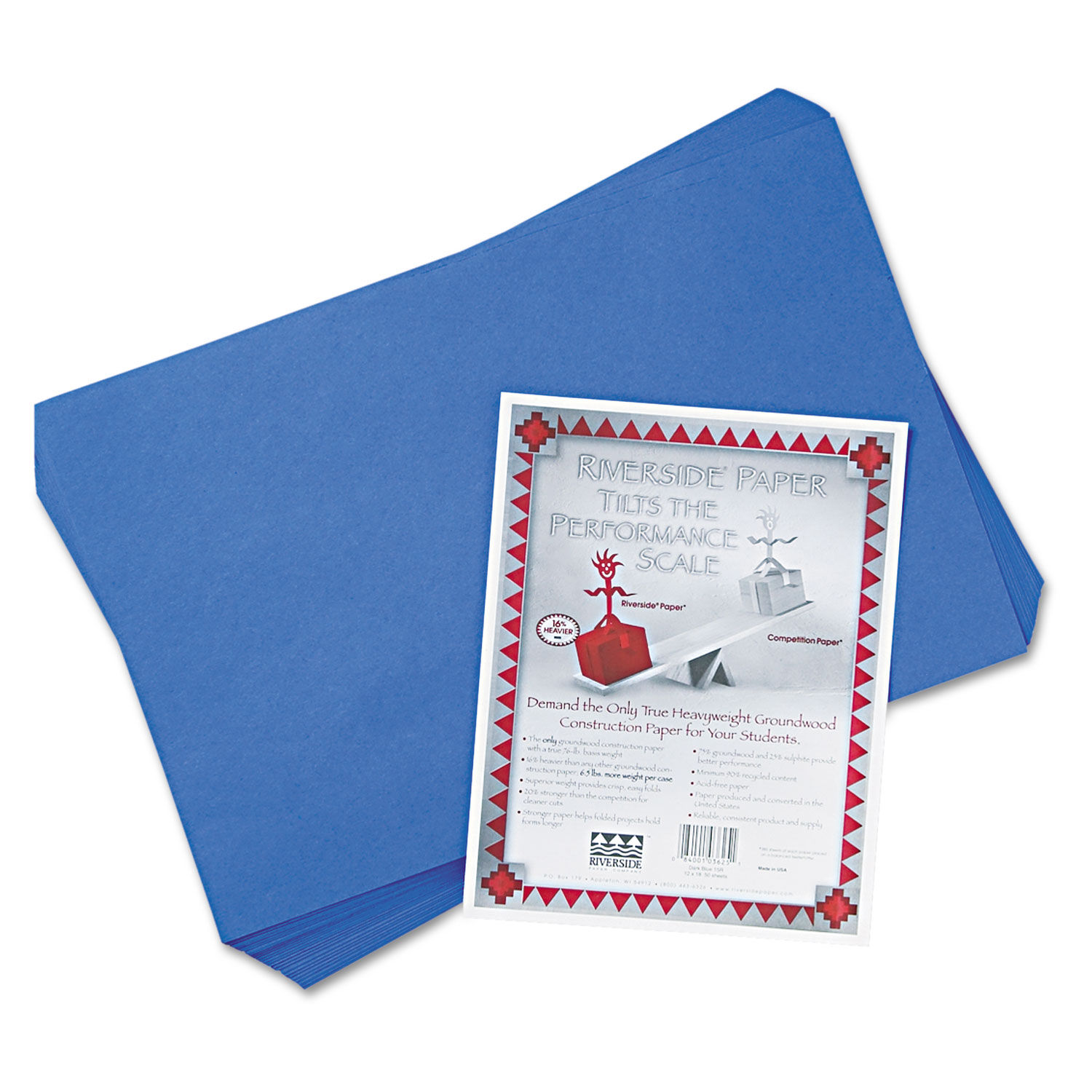 Blue Kraft Wrapping paper, 36 Blue kraft paper, Riverside Paper