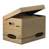 FEL12772 - SYSTEMATIC Basic-Duty Attached Lid Storage Boxes, Letter/Legal Files, Kraft/Green, 12/Carton