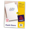 AVE72311 - Clear Plastic Sleeves, Letter Size, Clear, 12/Pack