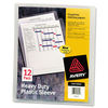 AVE72611 - Heavy-Duty Plastic Sleeves, Letter Size, Clear, 12/Pack