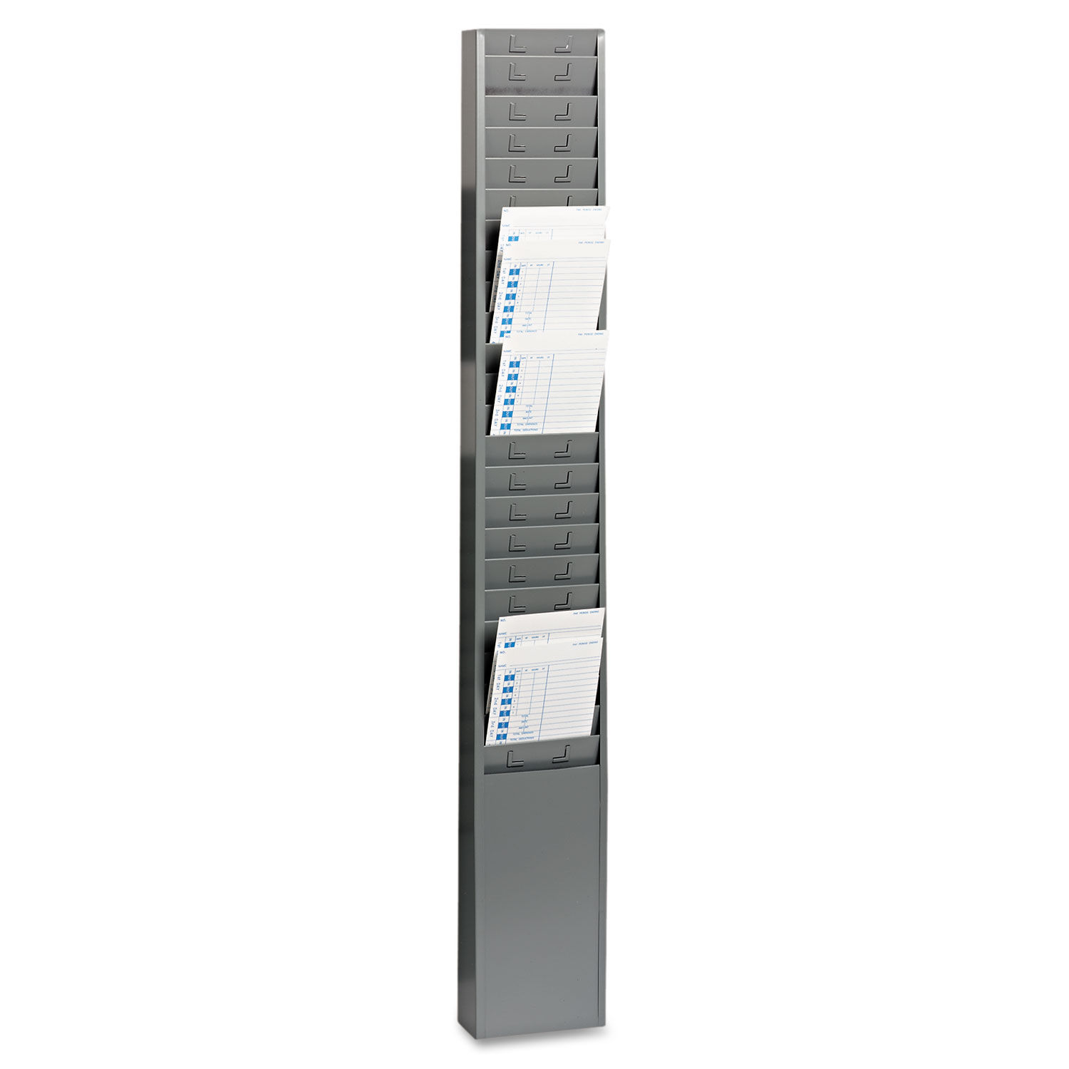 Steel Time Card Rack with Fixed 41/2" x 5" Pockets by SteelMaster