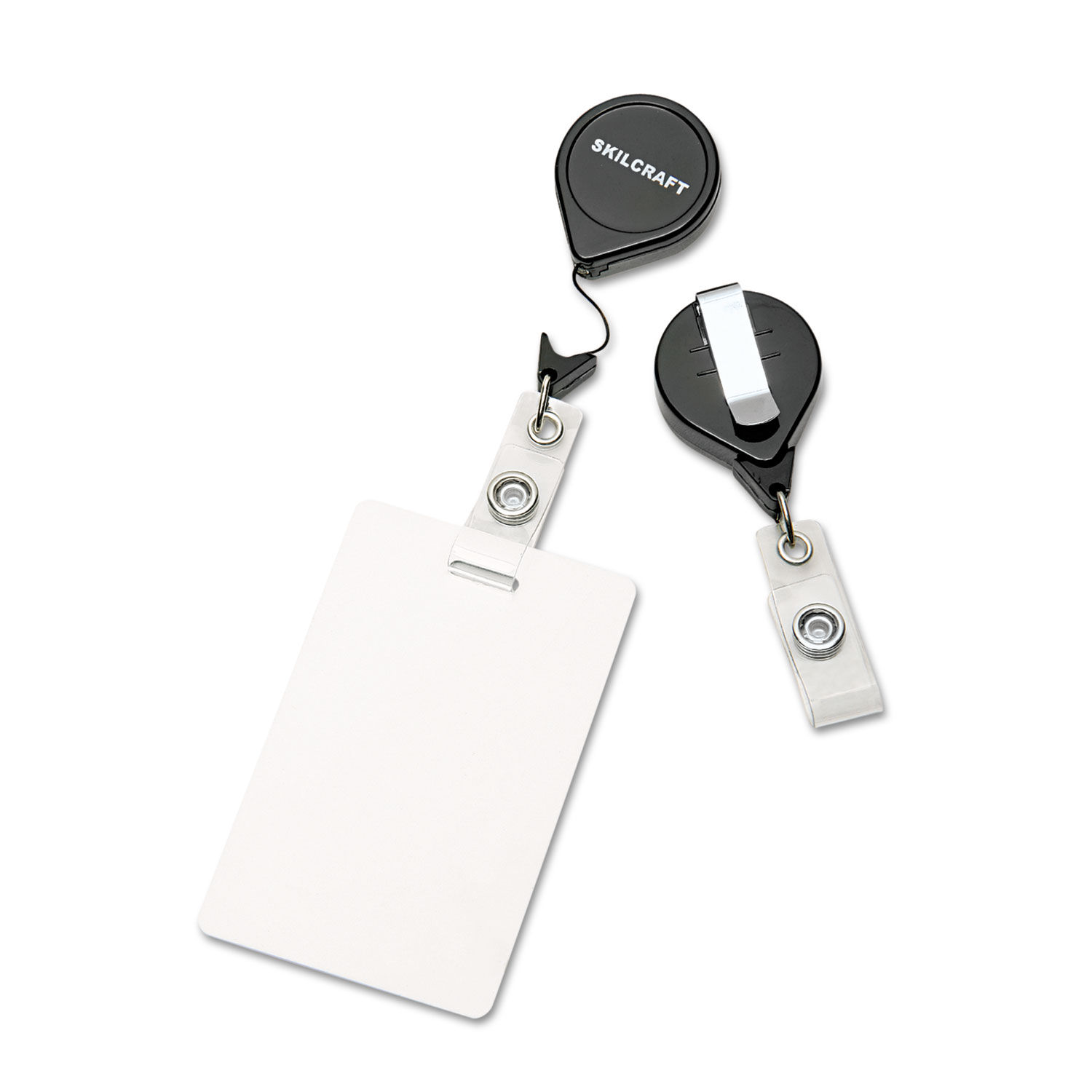 Retractable ID Badge Holder, Black