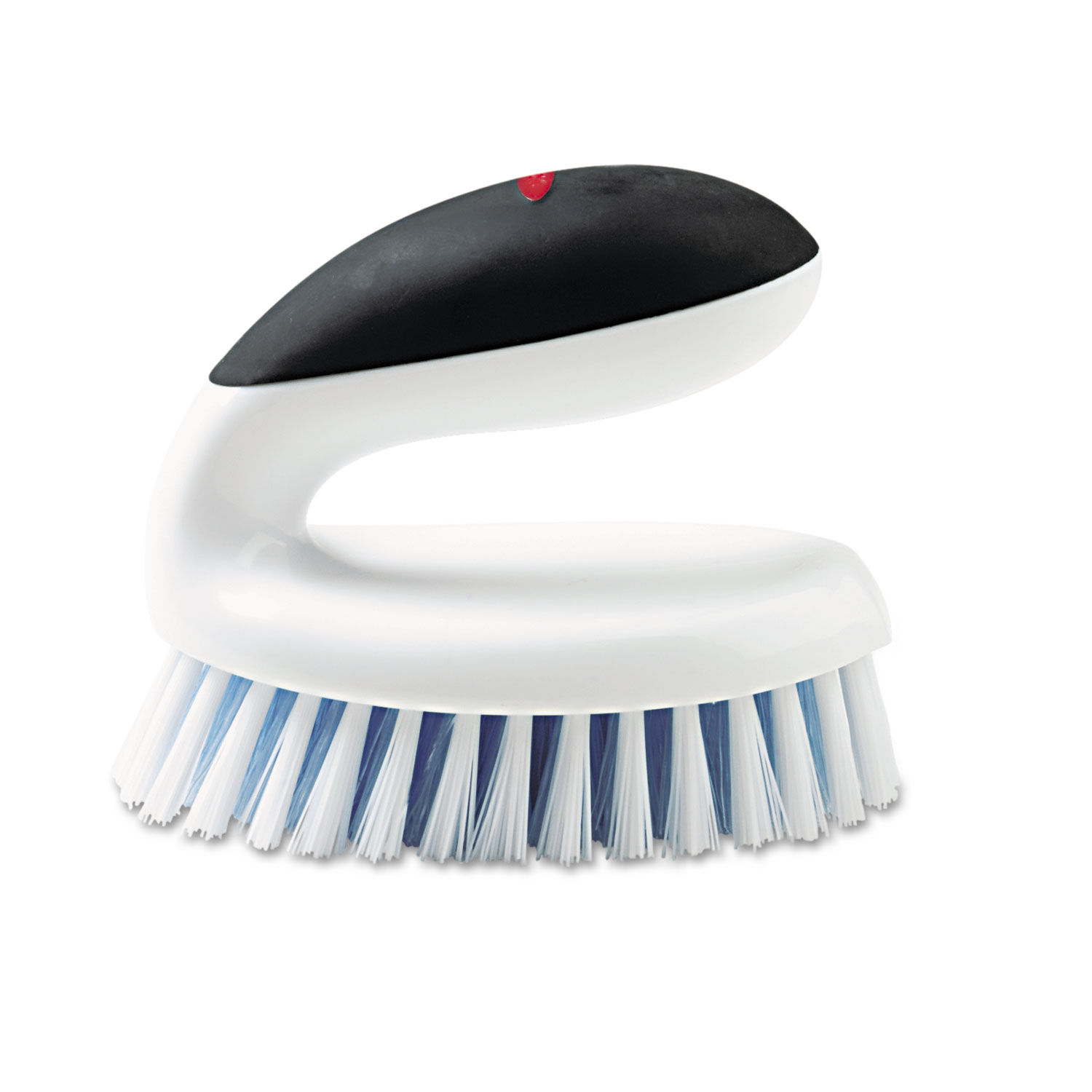 OXO Good Grips Household Scrub Brush, White/Blue Nylon/Polypropylene  Bristles, 5 Brush, 5 Black/White Handle (33881)