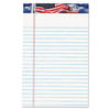 TOP75101 - American Pride Writing Pad, Narrow Rule, Red/White/Blue Headband, 50 White 5 x 8 Sheets, 12/Pack