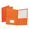 OXF57510 - Twin-Pocket Folder, Embossed Leather Grain Paper, 0.5" Capacity, 11 x 8.5, Orange, 25/Box