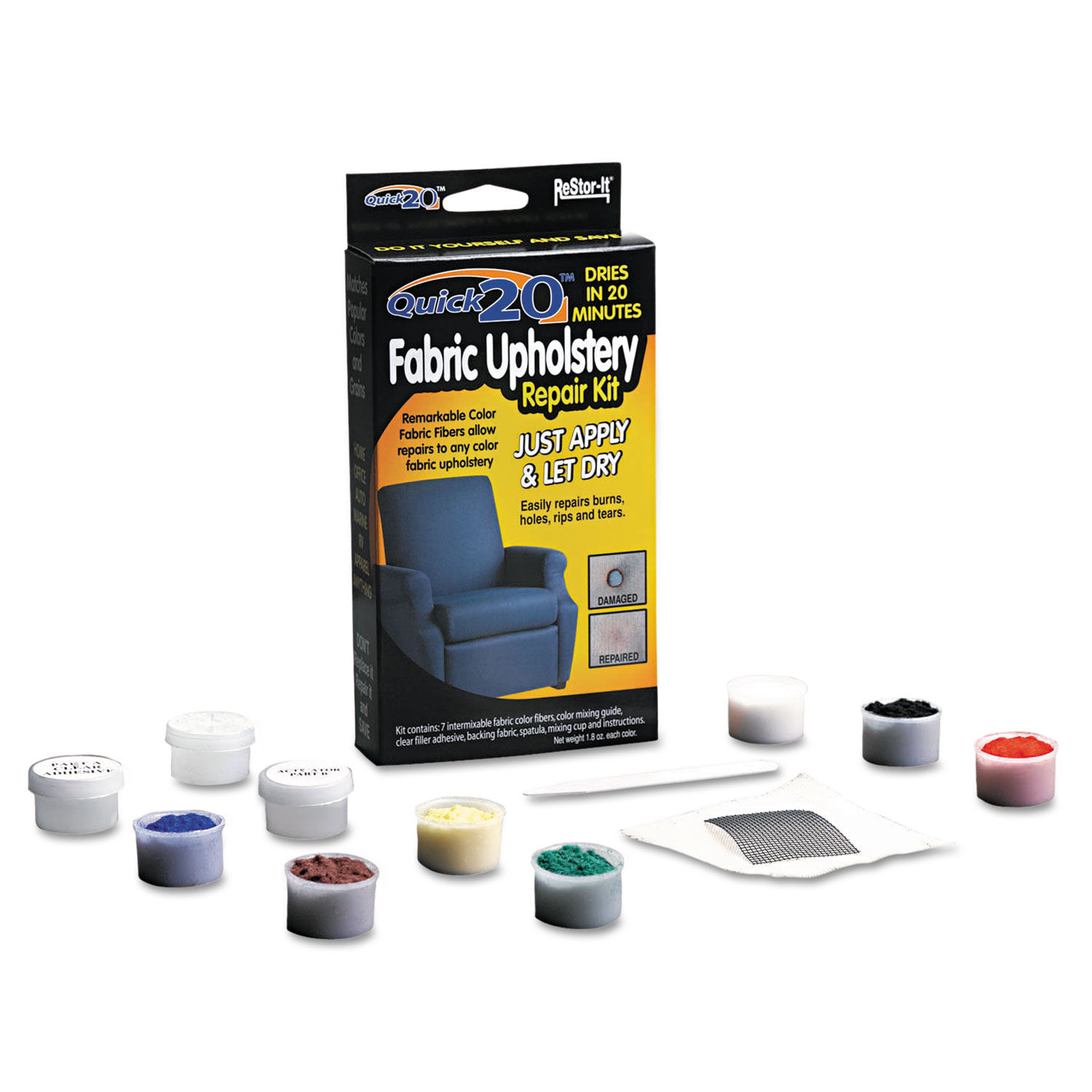 ReStor-It Quick 20 Fabric/Upholstery Repair Kit by Master Caster® MAS18085 | OnTimeSupplies.com