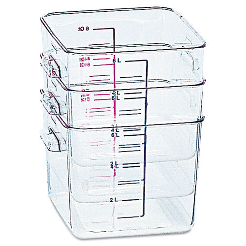 Rubbermaid 2 Qt. Clear Square Polycarbonate Food Storage