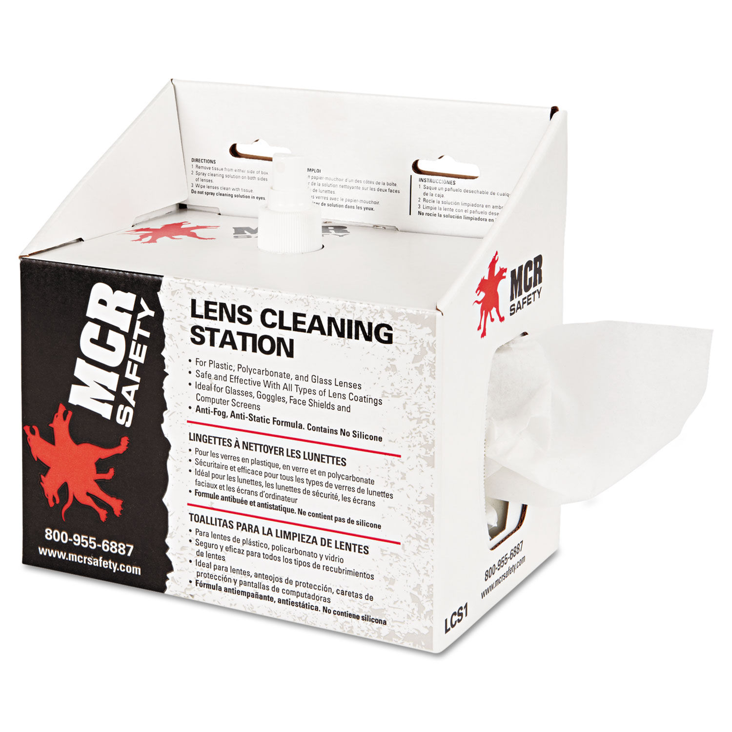 Disposable Lens Cleaning Station by MCR™ Safety CRWLCS1