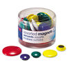 OIC92500 - Assorted Magnets, Circles, Assorted Sizes and Colors, 30/Tub