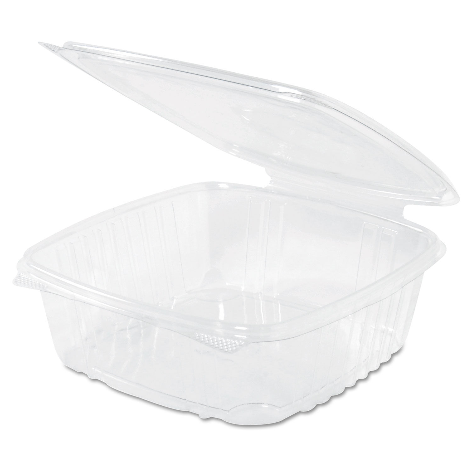 16oz Gen-Pak AD16-- 5 3/8 X 4 1/2 X 2 5/8, Clear Hinged Deli Container 
