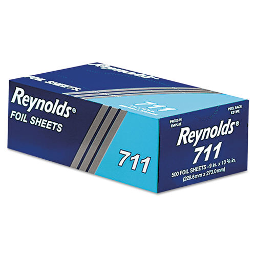 Interfolded Aluminum Foil Sheets, 12 x 10.75, Silver, 500/Box, 6  Boxes/Carton