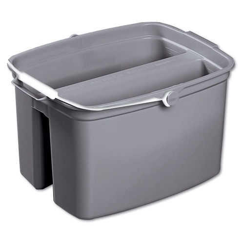 Rubbermaid Commercial Double Utility Pail, 19 Quart, Gray