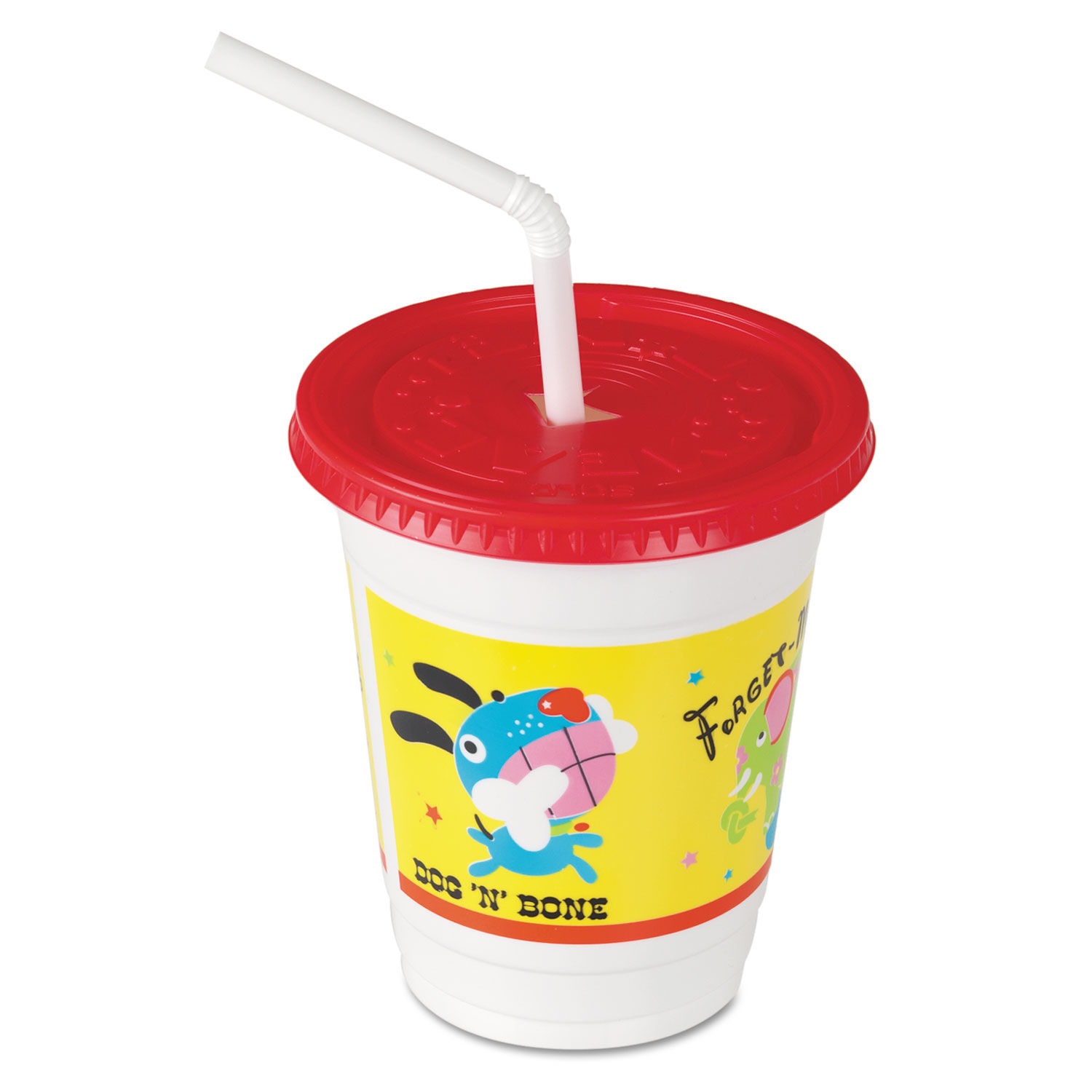 Solo Plastic Kids Cups with LidsStraws 12 oz. Jungle Print Sold as