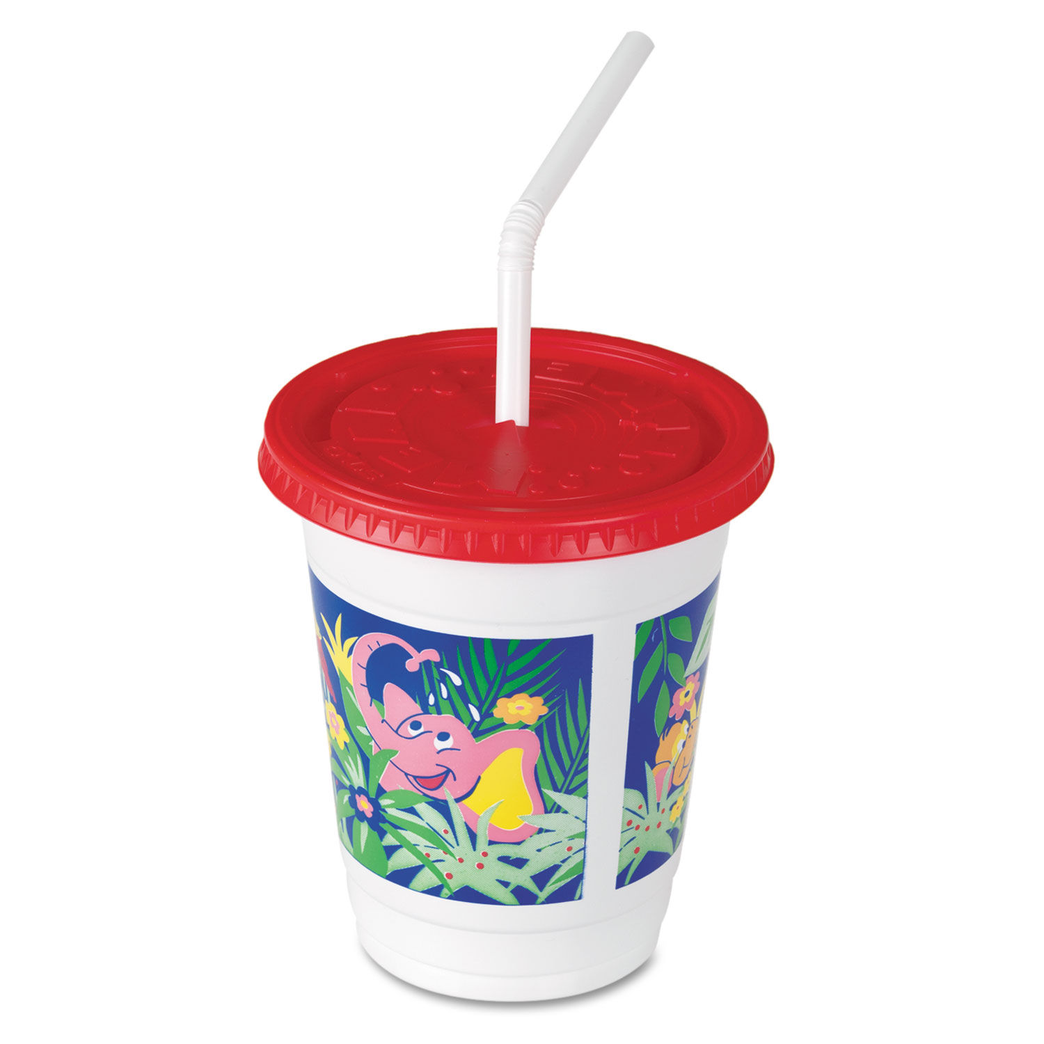 Plastic Kids' Cups with Lids/Straws by SOLO® SCCCC12CJ5145