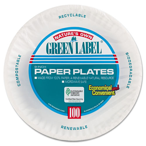 Ajm Paper Plates - AJMPP9GRAWHPK 