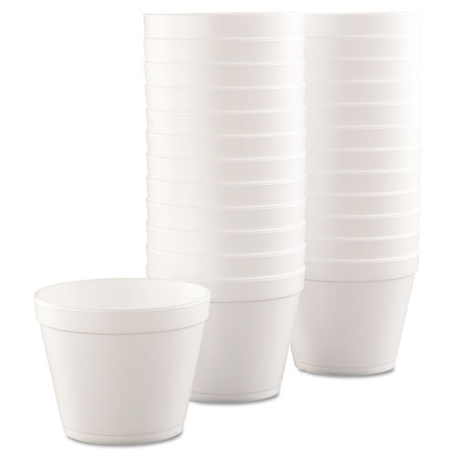 Dart Foam Containers, 32oz, White, 25/Bag, 20 Bags/Carton